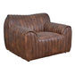 LOFT ARMCHAIR IN DISTRESSED BROWN LEATHER - MyChocolateWood