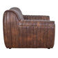 LOFT ARMCHAIR IN DISTRESSED BROWN LEATHER - MyChocolateWood