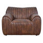 LOFT ARMCHAIR IN DISTRESSED BROWN LEATHER - MyChocolateWood