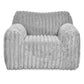 Loft Armchair in Taupe Corduroy Fabric - Chocolate Wood