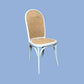 Loftus Solid Recycled Elm Dining Chair in White - Chocolate Wood