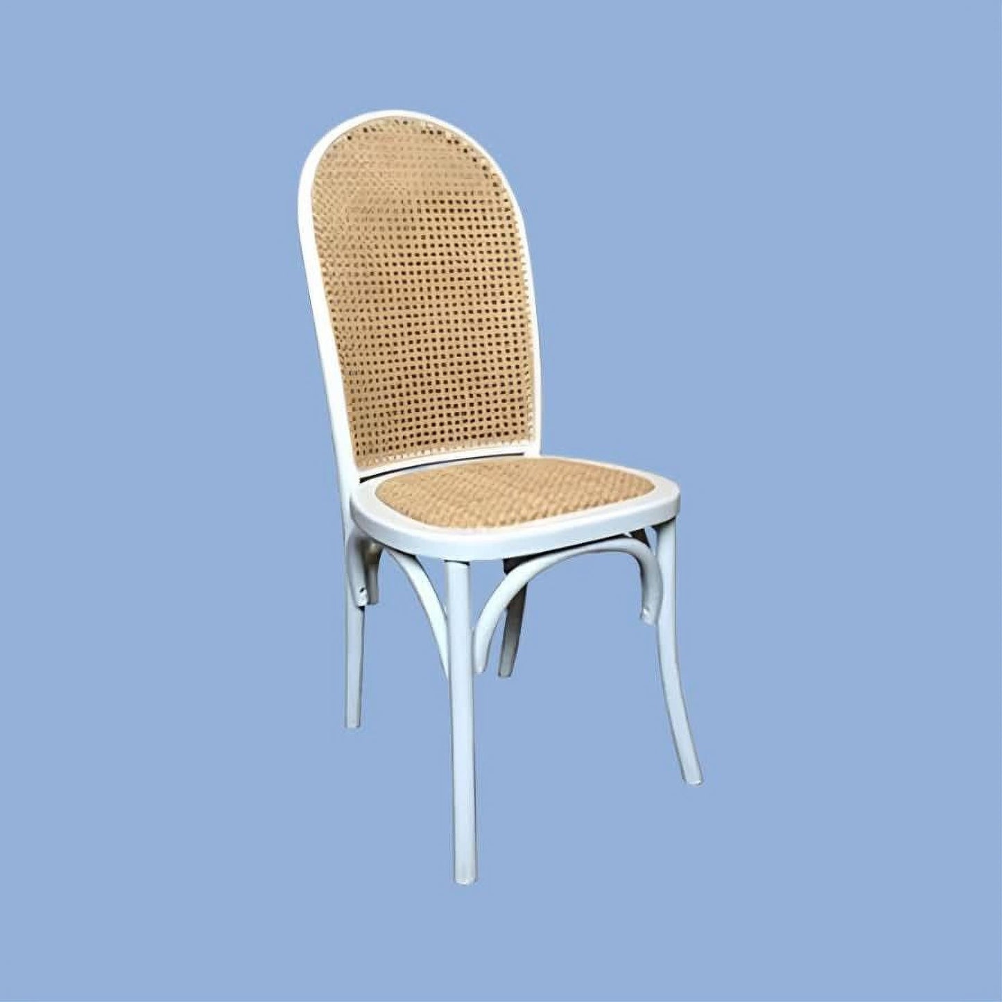 Loftus Solid Recycled Elm Dining Chair in White - Chocolate Wood