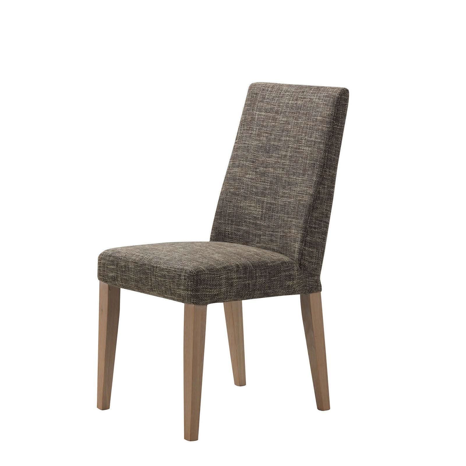 LONDON TOP QUALITY FABRIC DINING CHAIR WITH AMERICAN OAK LEGS - MyChocolateWood