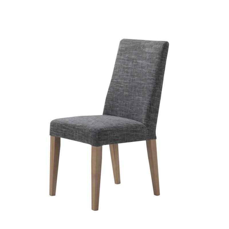 LONDON TOP QUALITY FABRIC DINING CHAIR WITH AMERICAN OAK LEGS - MyChocolateWood
