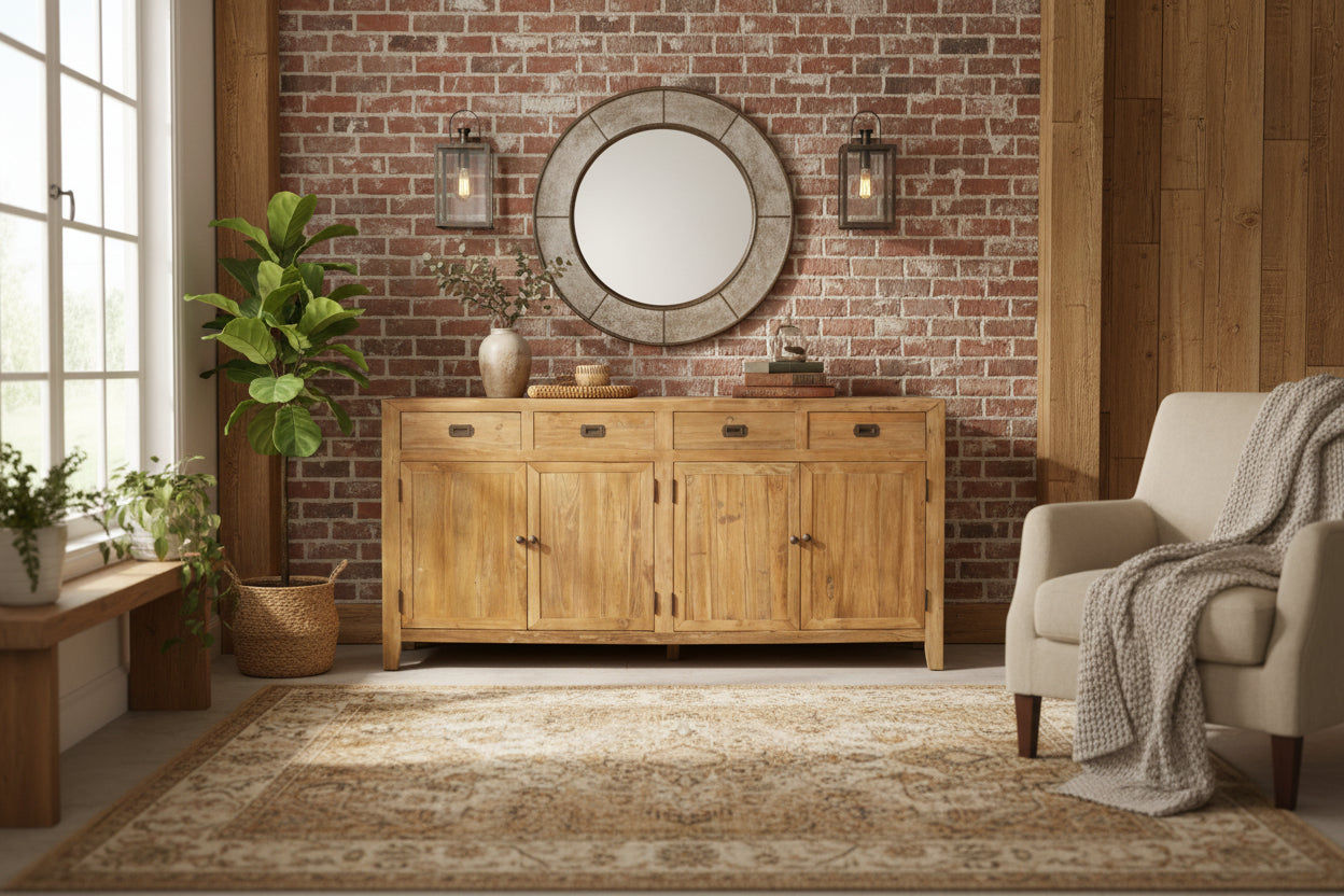 LORAN RECYCLED ELM RUSTIC BUFFET - NATURAL - MyChocolateWood