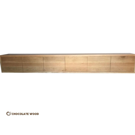 LORETTA SOLID AMERICAN OAK TV/ENTERTAINMENT UNIT WITH 6 DROP DOWN DOORS