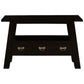 Lorian Solid Mahogany 3-Drawer Console Table / Hall Table in Chocolate - Chocolate Wood