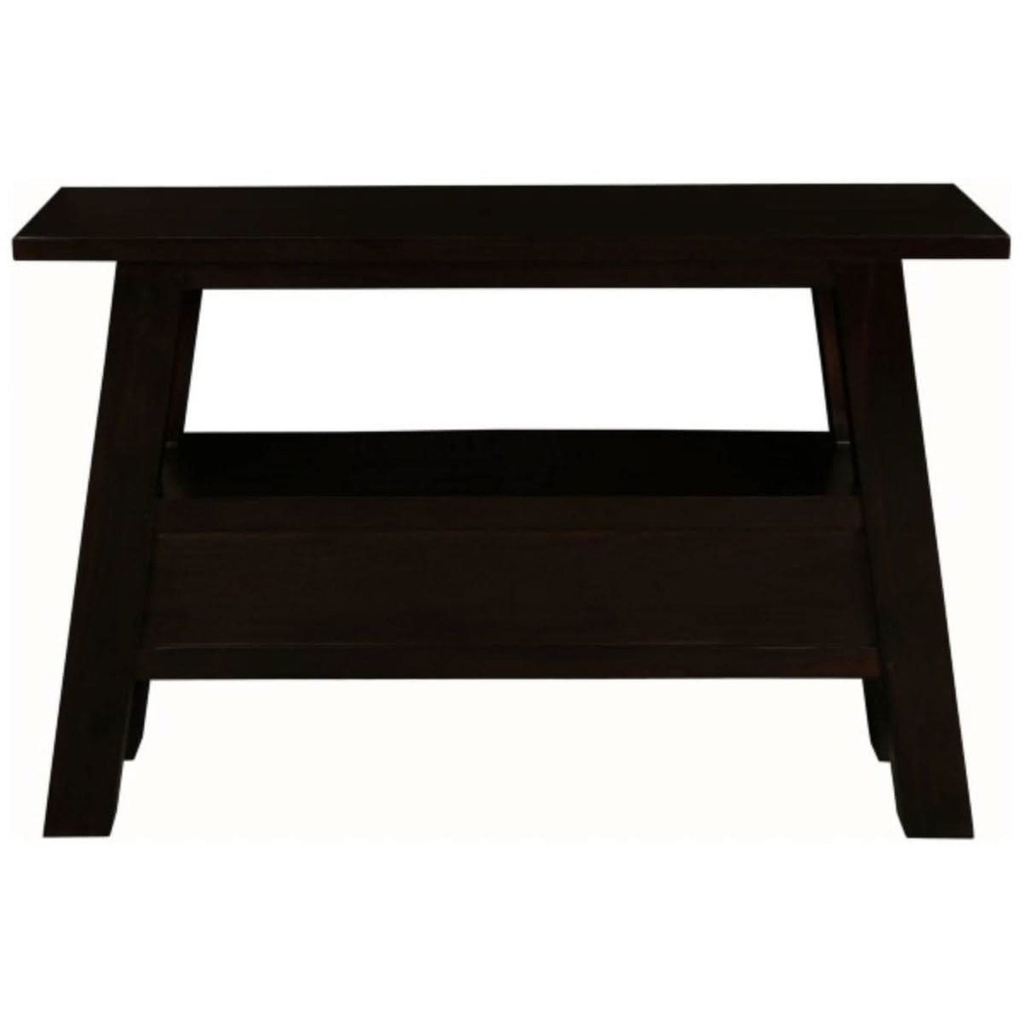 Lorian Solid Mahogany 3-Drawer Console Table / Hall Table in Chocolate - Chocolate Wood