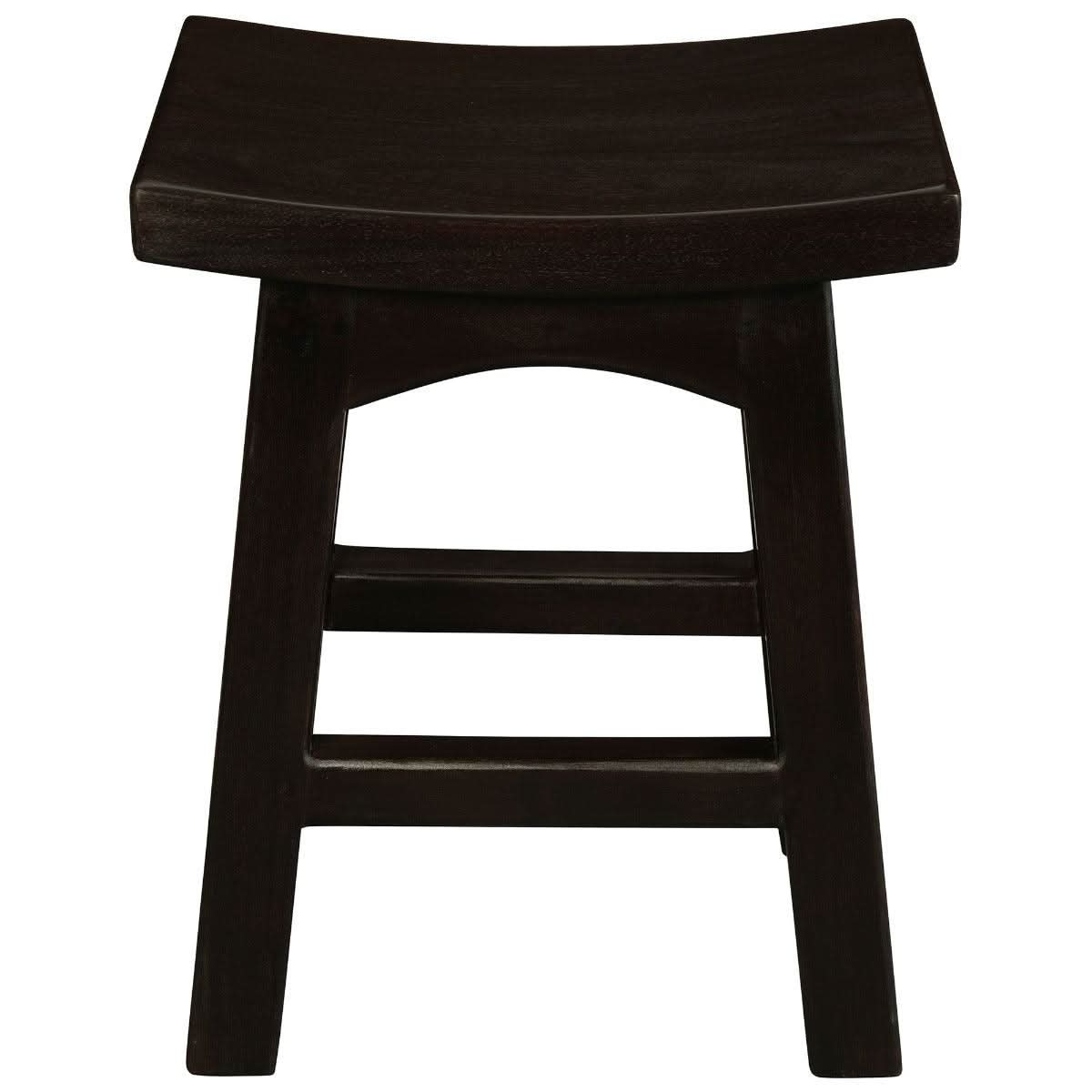Lorian Solid Mahogany Kitchen / Bar Stool 48cm in Chocolate - Chocolate Wood