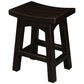 Lorian Solid Mahogany Kitchen / Bar Stool 48cm in Chocolate - Chocolate Wood