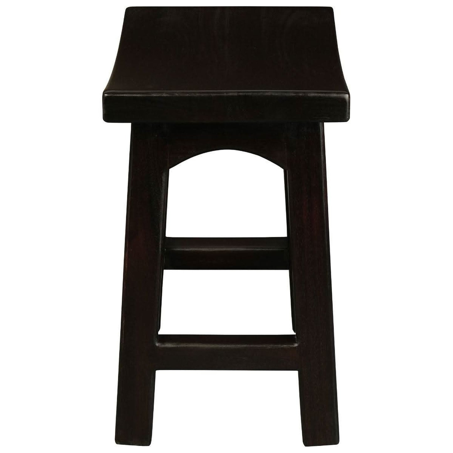Lorian Solid Mahogany Kitchen / Bar Stool 48cm in Chocolate - Chocolate Wood