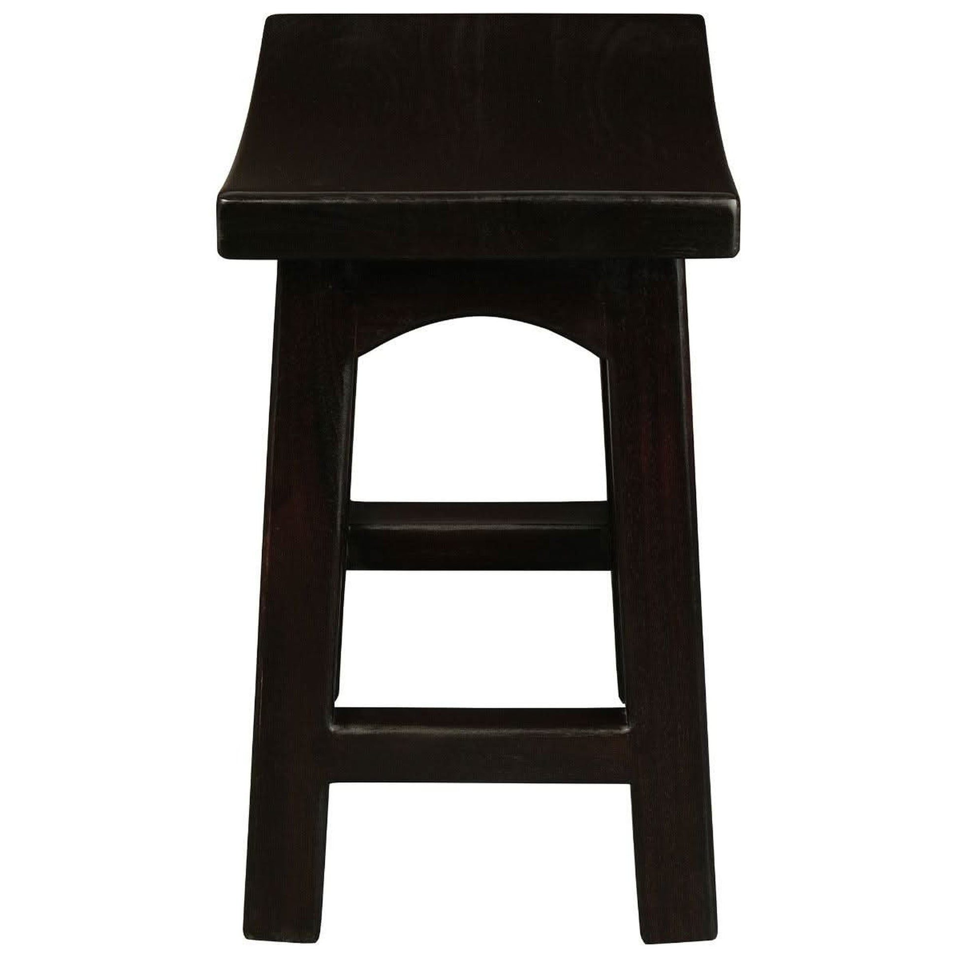Lorian Solid Mahogany Kitchen / Bar Stool 48cm in Chocolate - Chocolate Wood