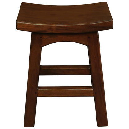 LORIAN SOLID MAHOGANY TIMBER KITCHEN/BAR STOOL 48CM HIGH - MAHOGANY - MyChocolateWood