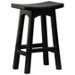 Lorian Solid Mahogany Kitchen / Bar Stool 67cm in Black - Chocolate Wood
