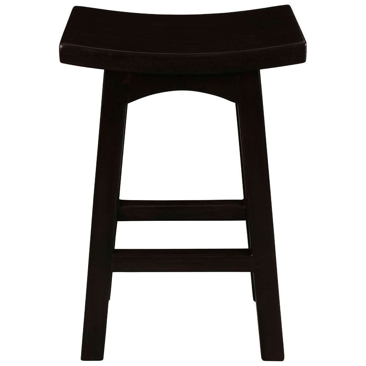 Lorian Solid Mahogany Kitchen / Bar Stool 67cm in Chocolate - Chocolate Wood