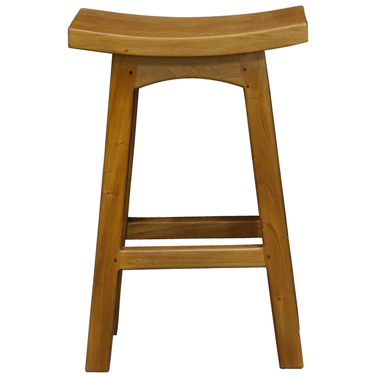 Lorian Solid Mahogany Kitchen / Bar Stool 67cm in Light Pecan - Chocolate Wood
