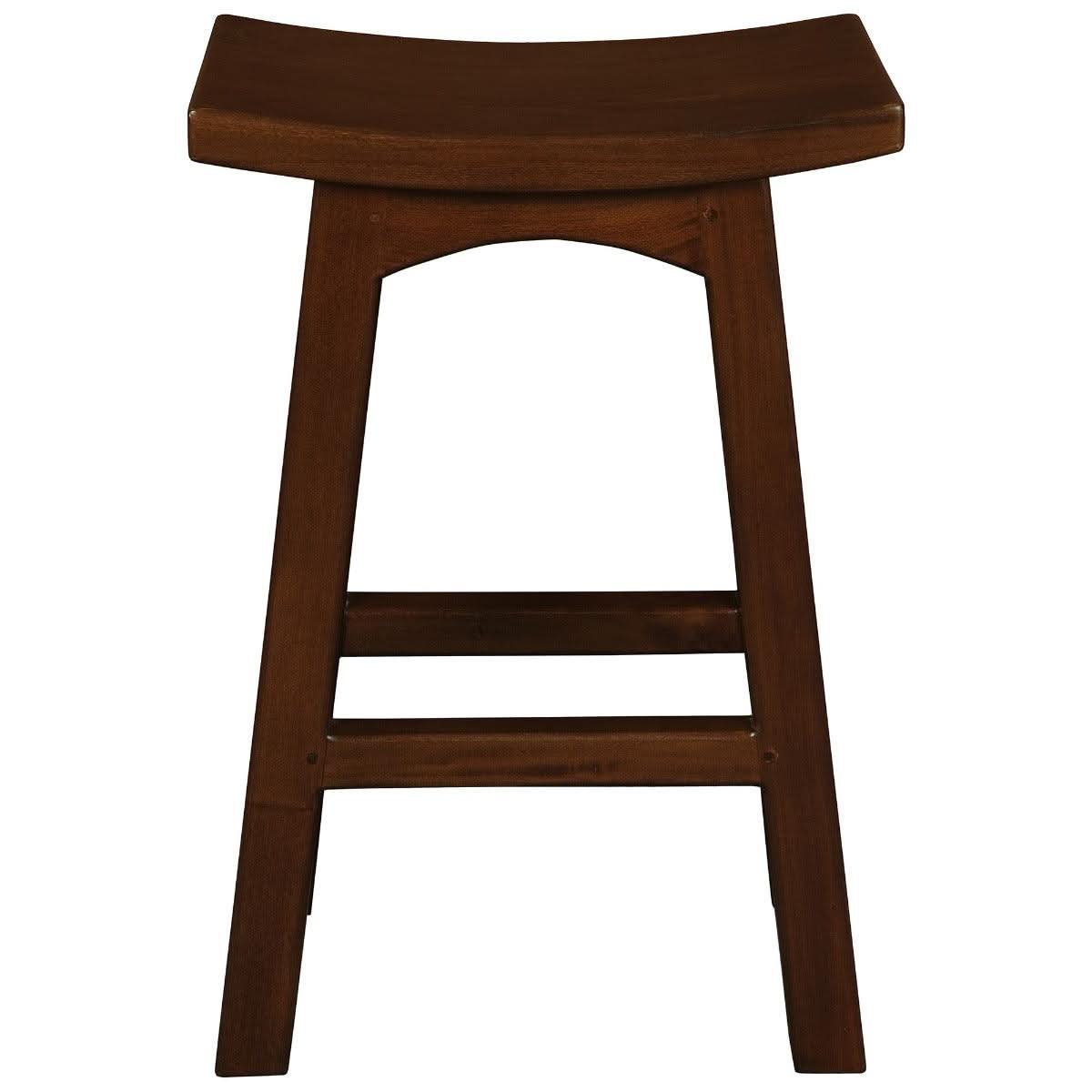 Lorian Solid Mahogany Kitchen / Bar Stool 67cm in Mahogany - Chocolate Wood