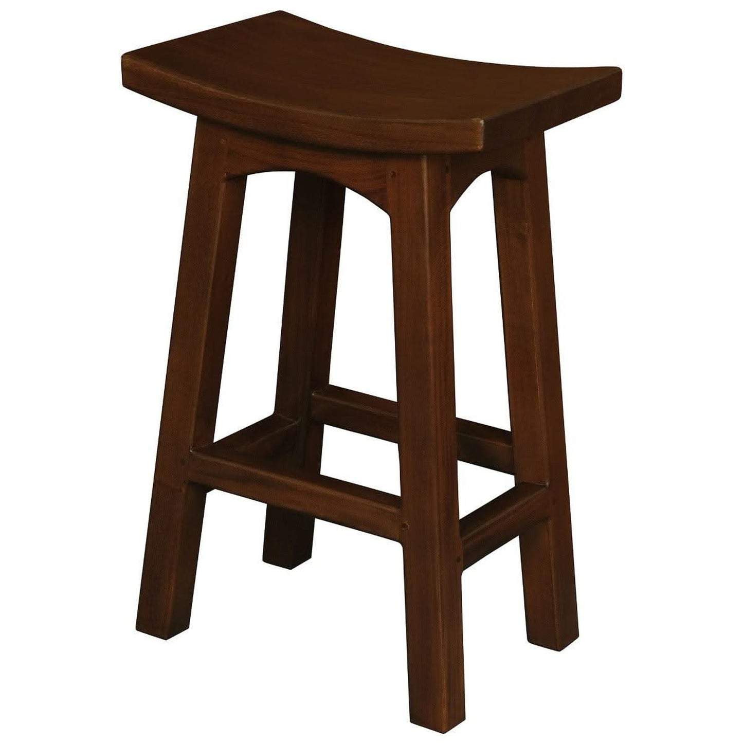 Lorian Solid Mahogany Kitchen / Bar Stool 67cm in Mahogany - Chocolate Wood