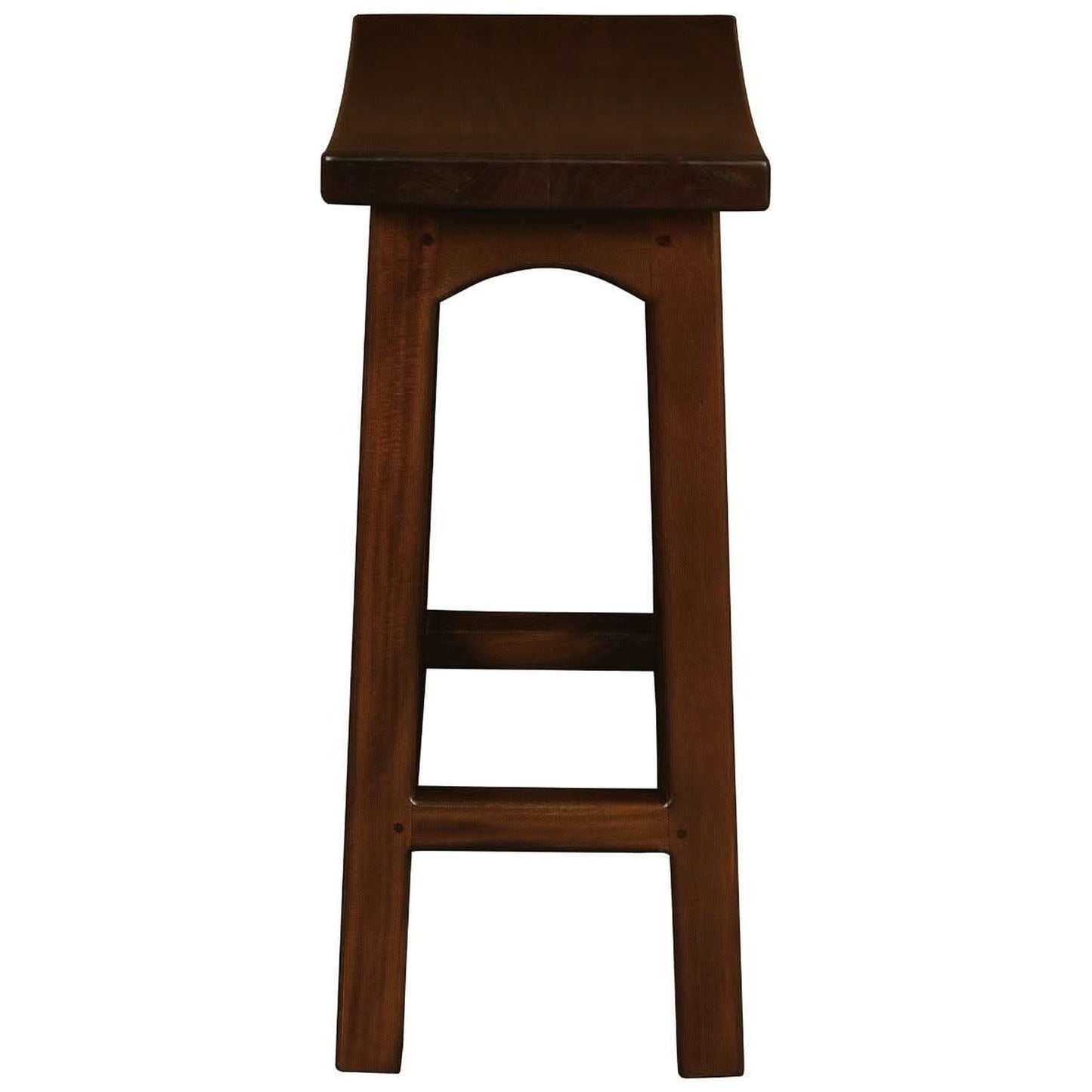 Lorian Solid Mahogany Kitchen / Bar Stool 67cm in Mahogany - Chocolate Wood