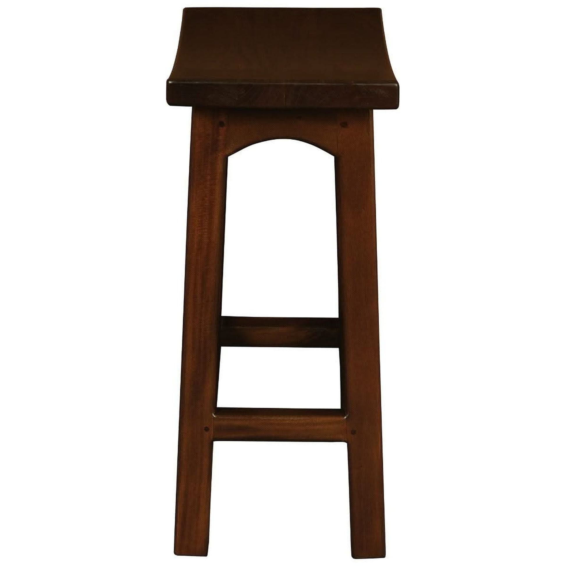 Lorian Solid Mahogany Kitchen / Bar Stool 67cm in Mahogany - Chocolate Wood