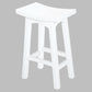 Lorian Solid Mahogany Kitchen / Bar Stool 67cm in White - Chocolate Wood