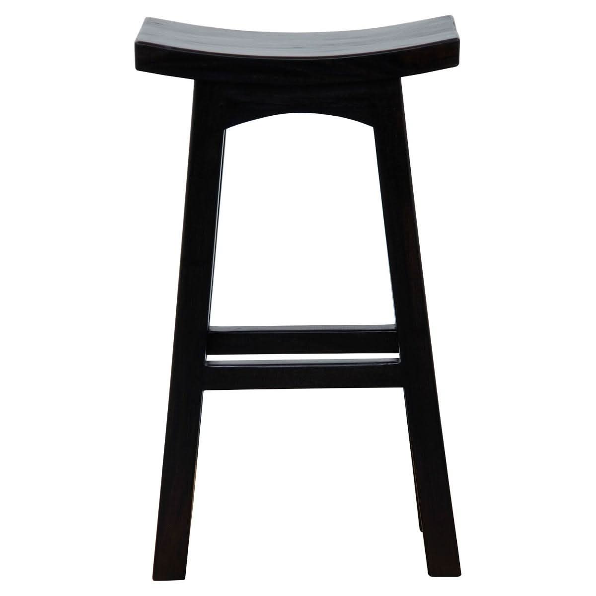 Lorian Solid Mahogany Kitchen / Bar Stool 77cm in Chocolate - Chocolate Wood