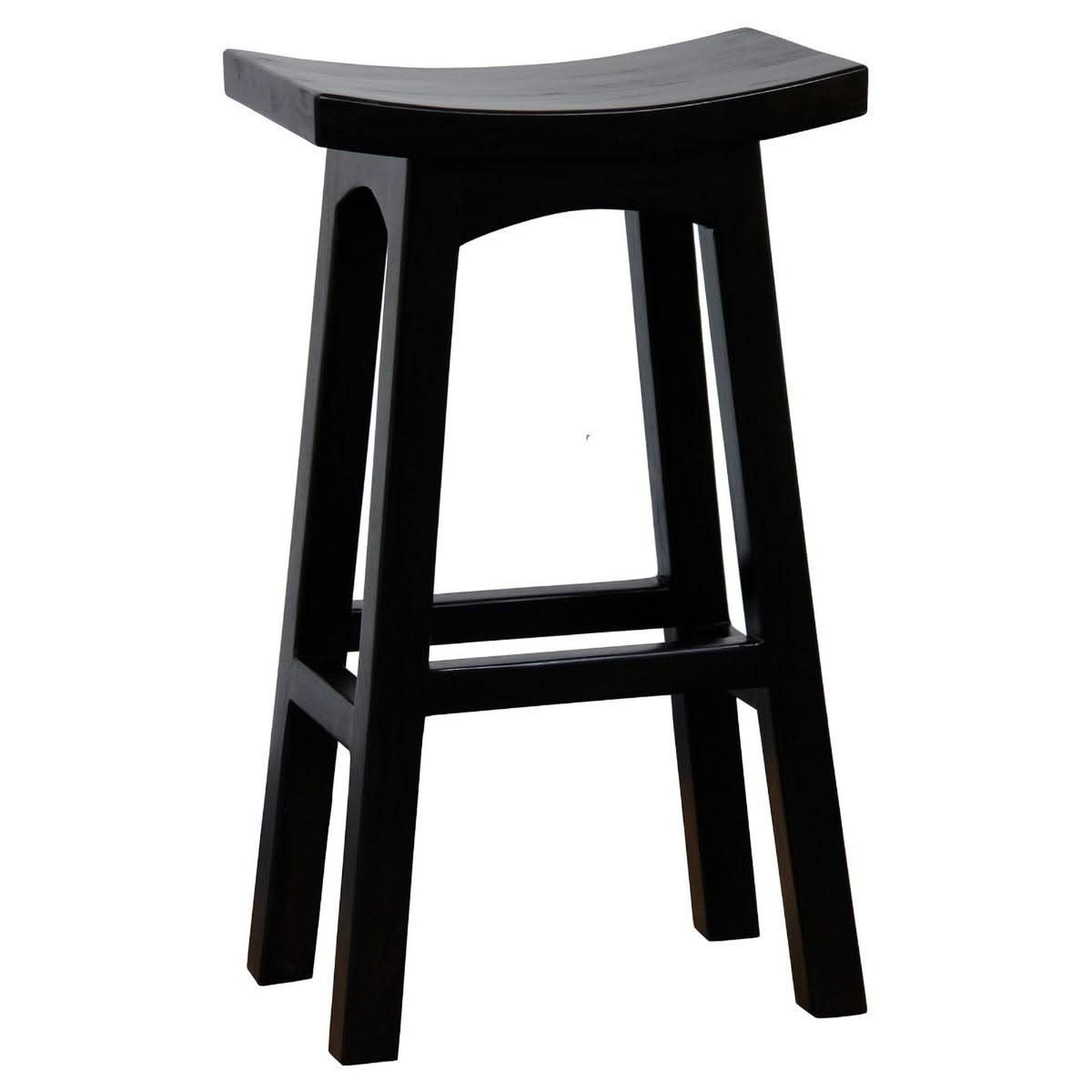 Lorian Solid Mahogany Kitchen / Bar Stool 77cm in Chocolate - Chocolate Wood