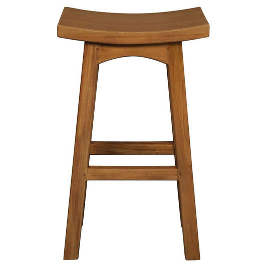 LORIAN SOLID MAHOGANY TIMBER KITCHEN/BAR STOOL 77CM HIGH - LIGHT PECAN - MyChocolateWood