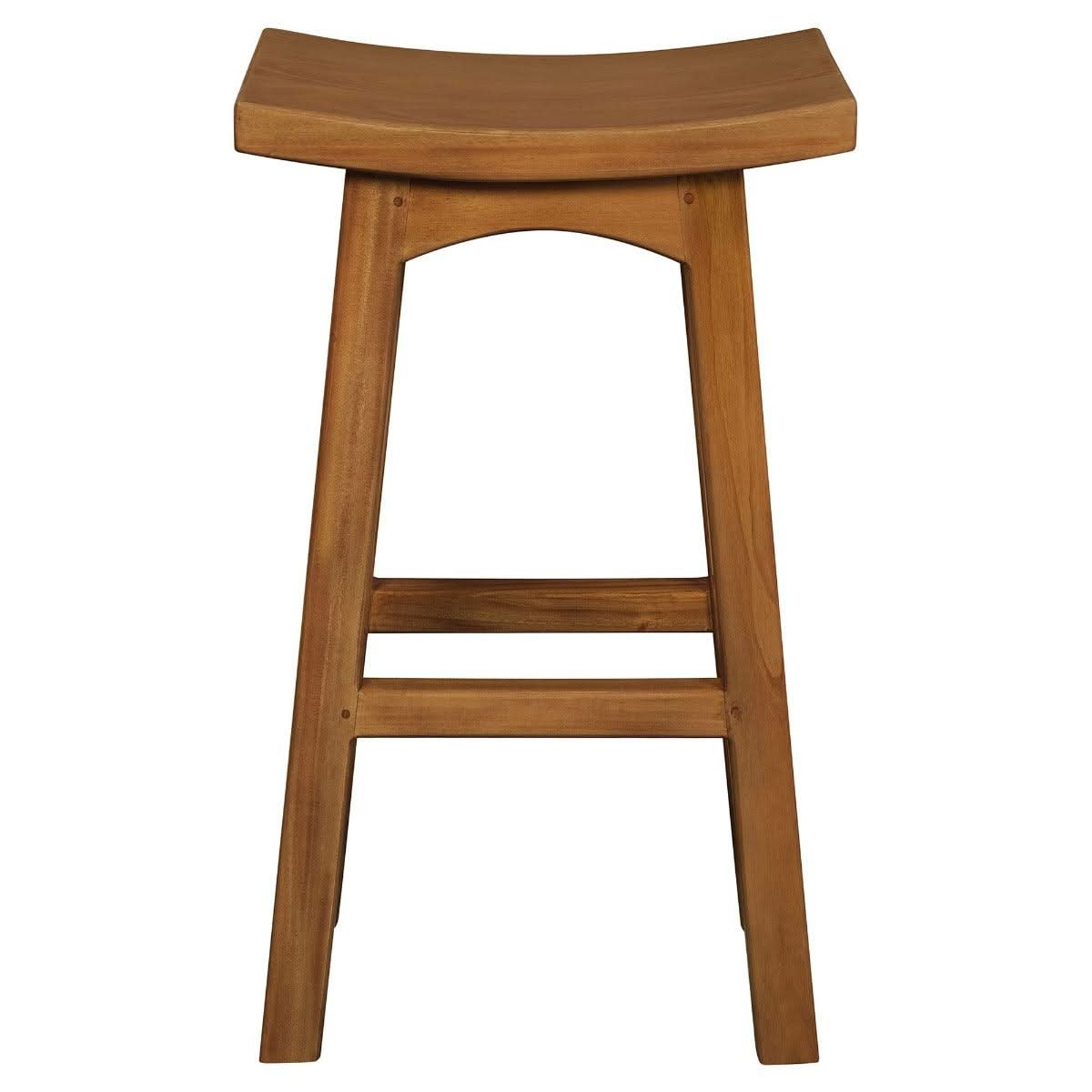 Lorian Solid Mahogany Kitchen / Bar Stool 77cm in Light Pecan - Chocolate Wood