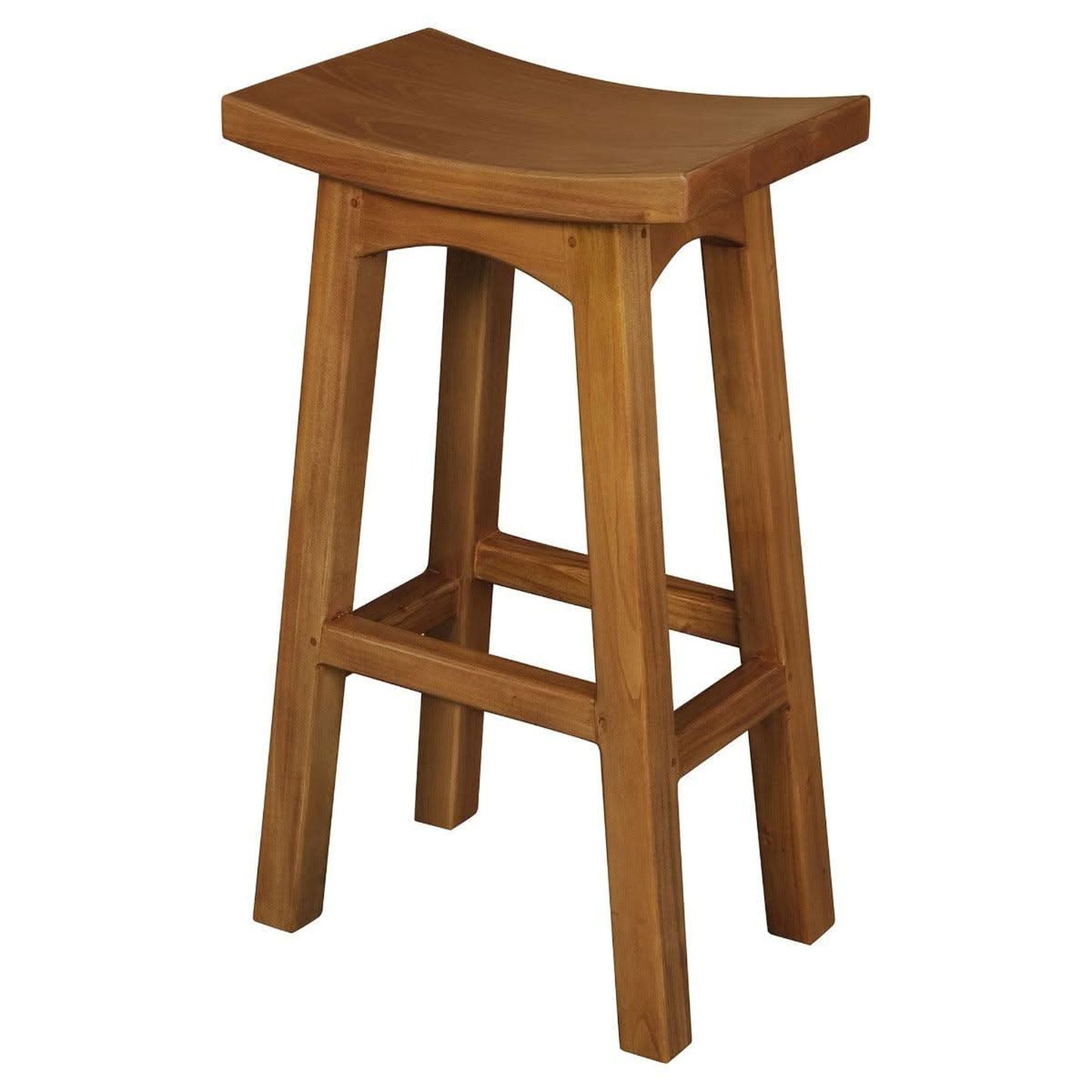 Lorian Solid Mahogany Kitchen / Bar Stool 77cm in Light Pecan - Chocolate Wood