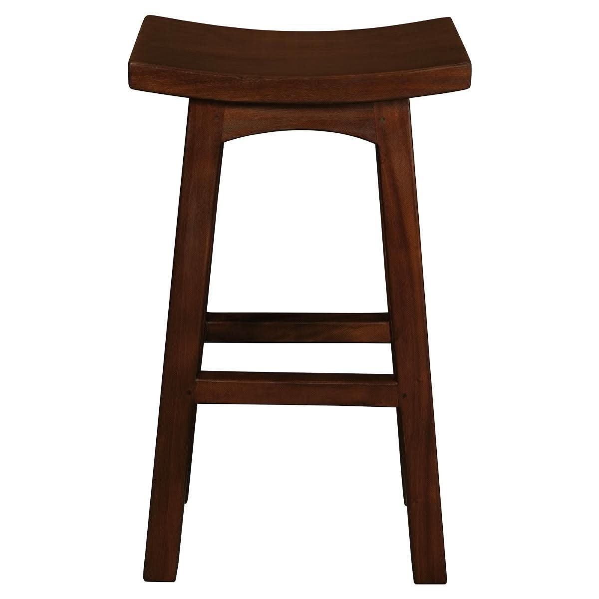 Lorian Solid Mahogany Kitchen / Bar Stool 77cm in Mahogany - Chocolate Wood