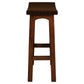 Lorian Solid Mahogany Kitchen / Bar Stool 77cm in Mahogany - Chocolate Wood