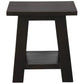 Lorian Solid Mahogany Lamp Table / Side Table in Chocolate - Chocolate Wood