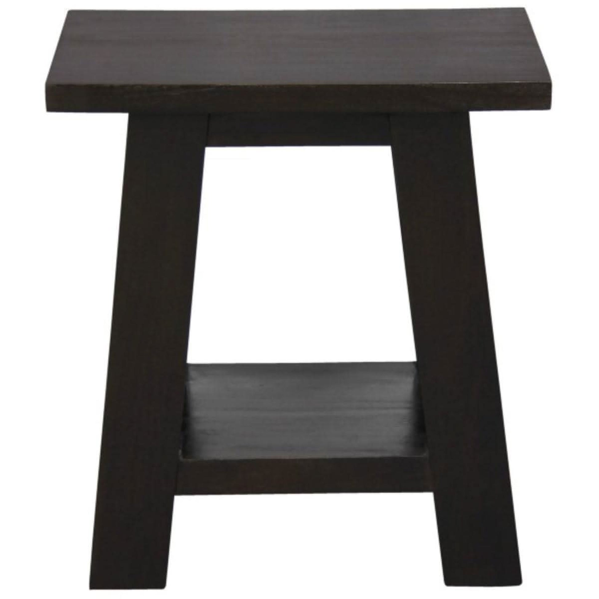 Lorian Solid Mahogany Lamp Table / Side Table in Chocolate - Chocolate Wood