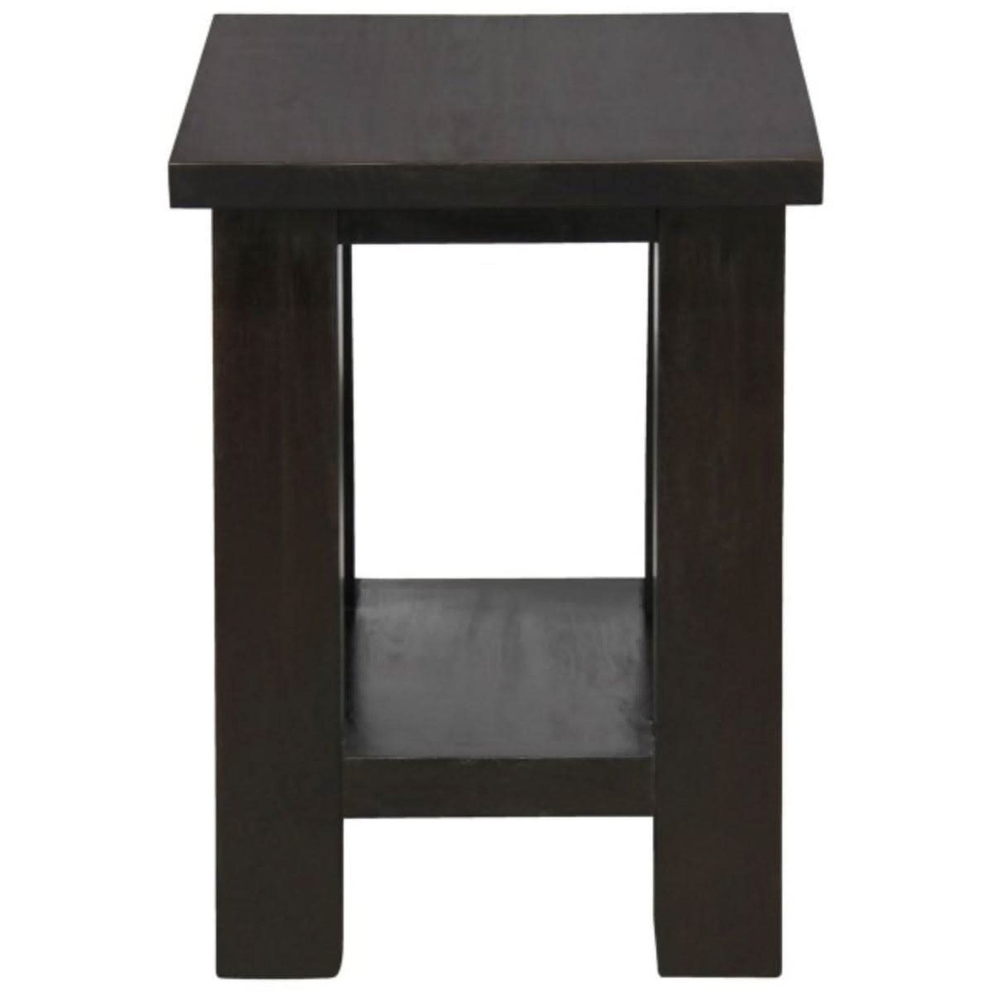 Lorian Solid Mahogany Lamp Table / Side Table in Chocolate - Chocolate Wood