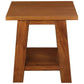 Lorian Solid Mahogany Lamp Table / Side Table in Light Pecan - Chocolate Wood