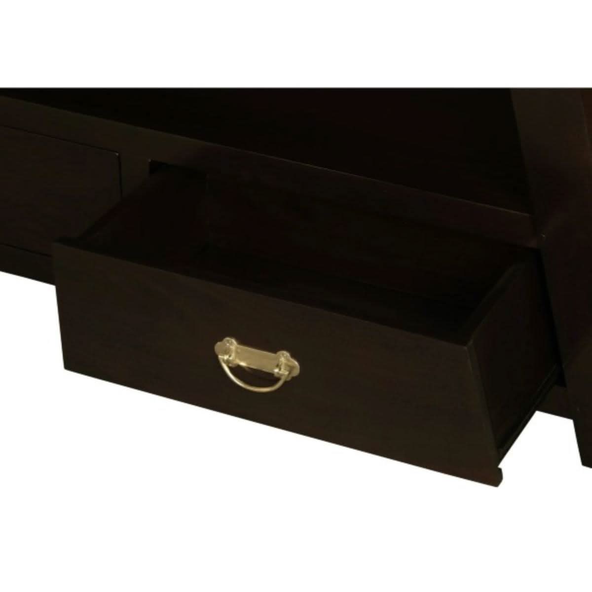 LORIAN SOLID MAHOGANY TIMBER TV UNIT 3 DRAWERS CHOCOLATE 190CM - MyChocolateWood