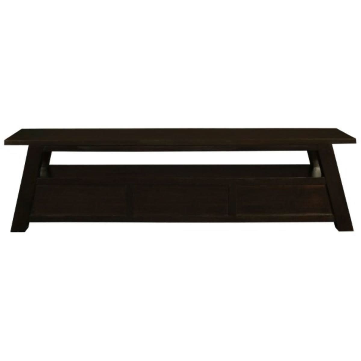 LORIAN SOLID MAHOGANY TIMBER TV UNIT 3 DRAWERS CHOCOLATE 190CM - MyChocolateWood