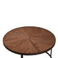 LORITA ROUND MANGO WOOD COFFEE TABLE/METAL BASE - FLOOR STOCK CLEARANCE - MyChocolateWood