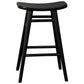 Lucas Solid Mahogany Counter Stool in Black - Chocolate Wood