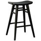 Lucas Solid Mahogany Counter Stool in Black - Chocolate Wood
