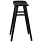 Lucas Solid Mahogany Counter Stool in Black - Chocolate Wood
