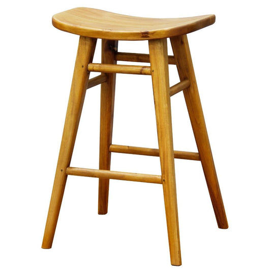 LUCAS SOLID MAHOGANY COUNTER STOOL CARAMEL - MyChocolateWood