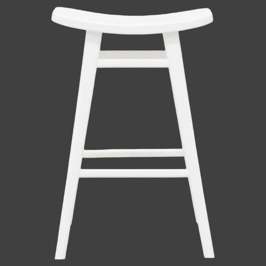LUCAS SOLID MAHOGANY COUNTER STOOL WHITE - MyChocolateWood