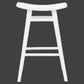 Lucas Solid Mahogany Counter Stool in White - Chocolate Wood