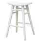 Lucas Solid Mahogany Counter Stool in White - Chocolate Wood