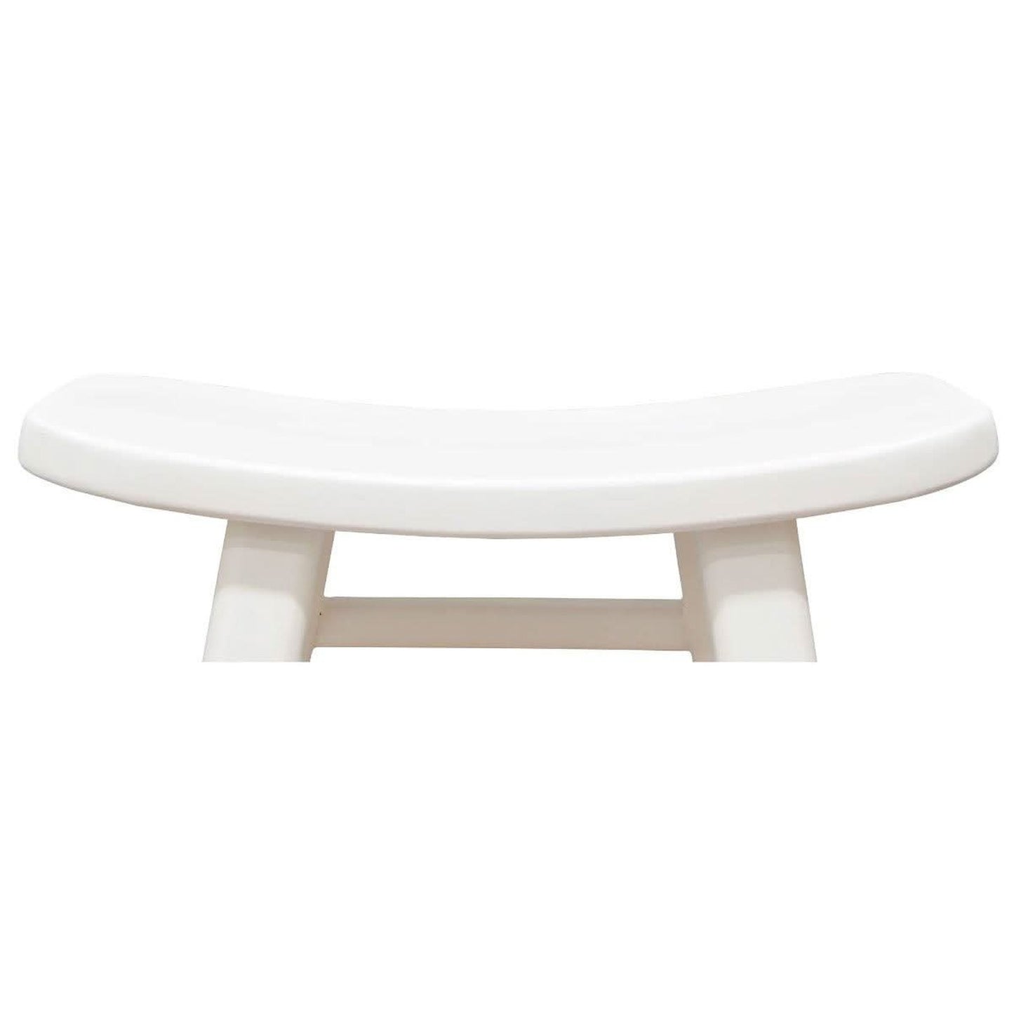 Lucas Solid Mahogany Counter Stool in White - Chocolate Wood