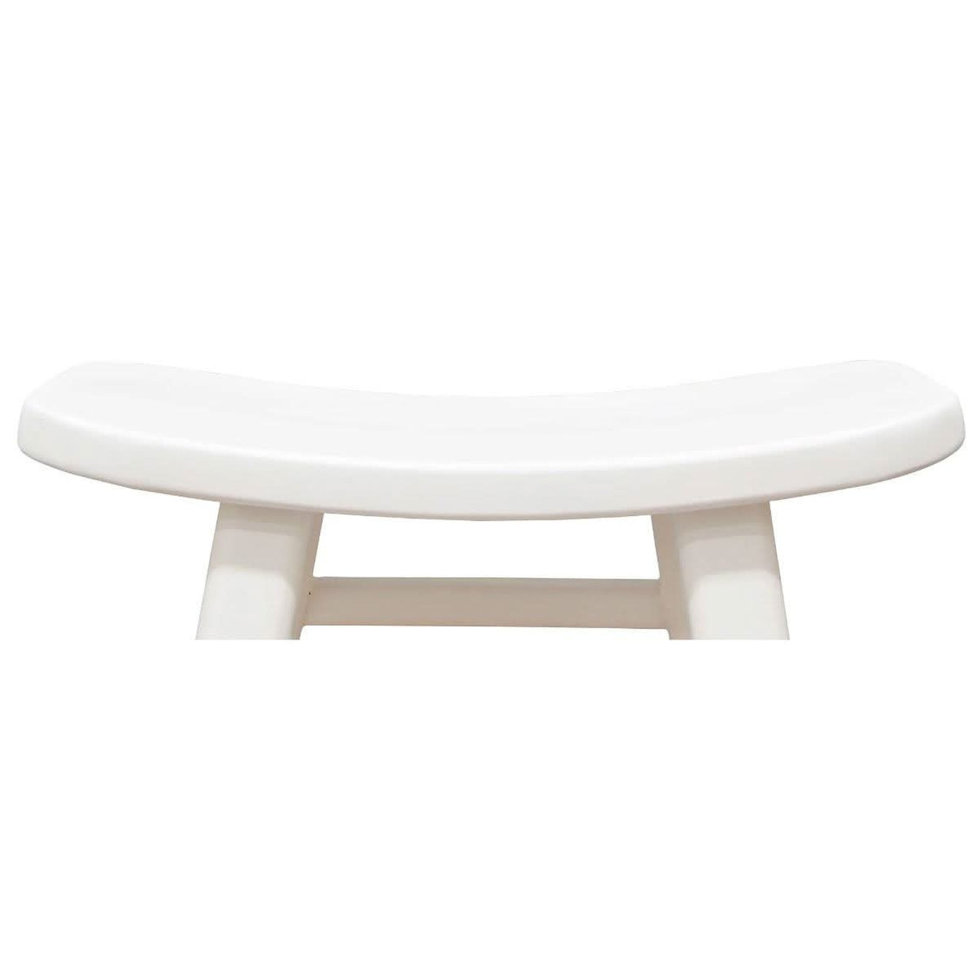 Lucas Solid Mahogany Counter Stool in White - Chocolate Wood