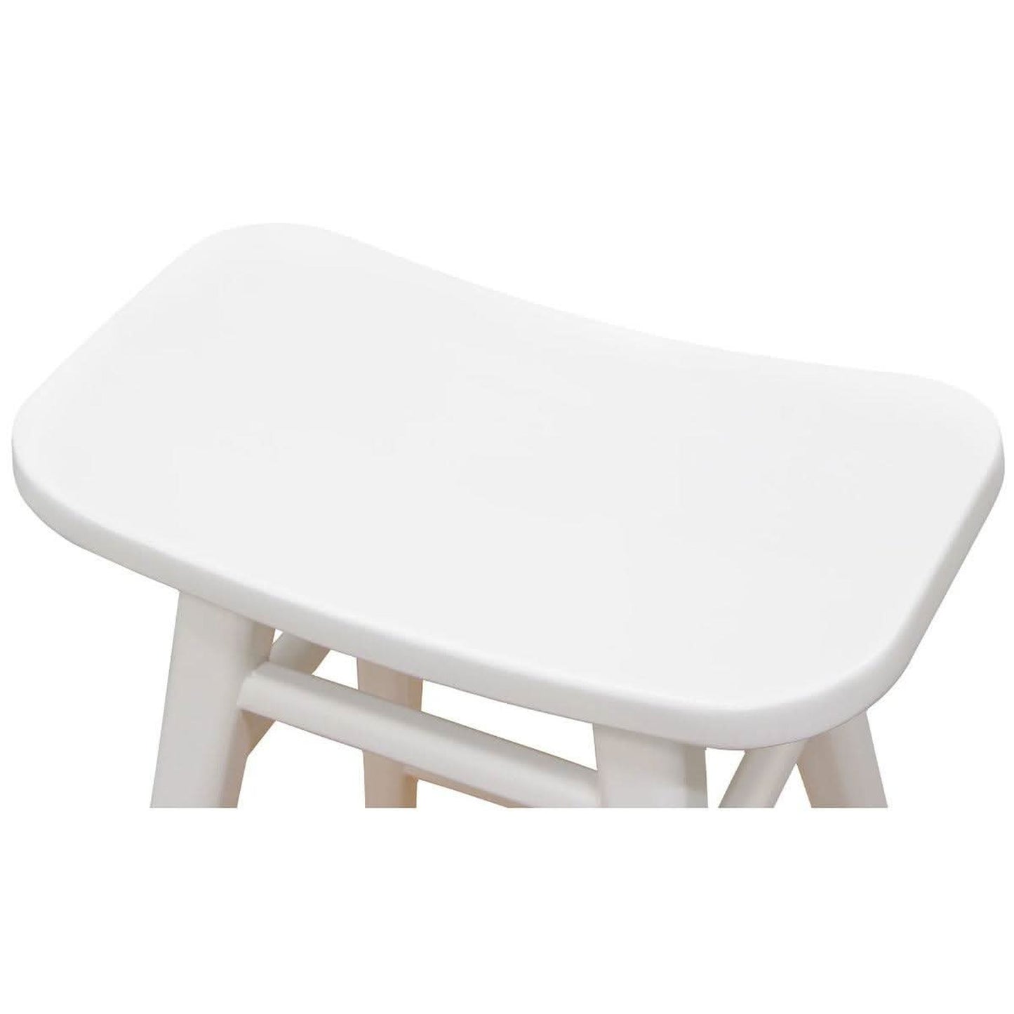 Lucas Solid Mahogany Counter Stool in White - Chocolate Wood