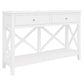 LUGANO HAMPTONS STYLE ACACIA 2-DRAWER CONSOLE TABLE/HALL TABLE WHITE - MyChocolateWood
